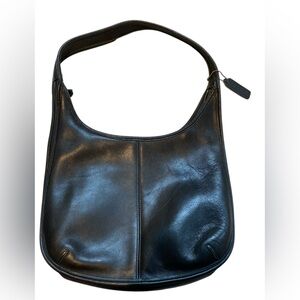 VINTAGE COACH 9033 BLACK LEATHER BAG PURSE